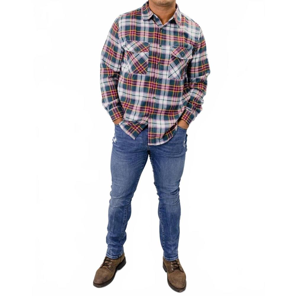 NEW WEIV long sleeve button down in green plaid